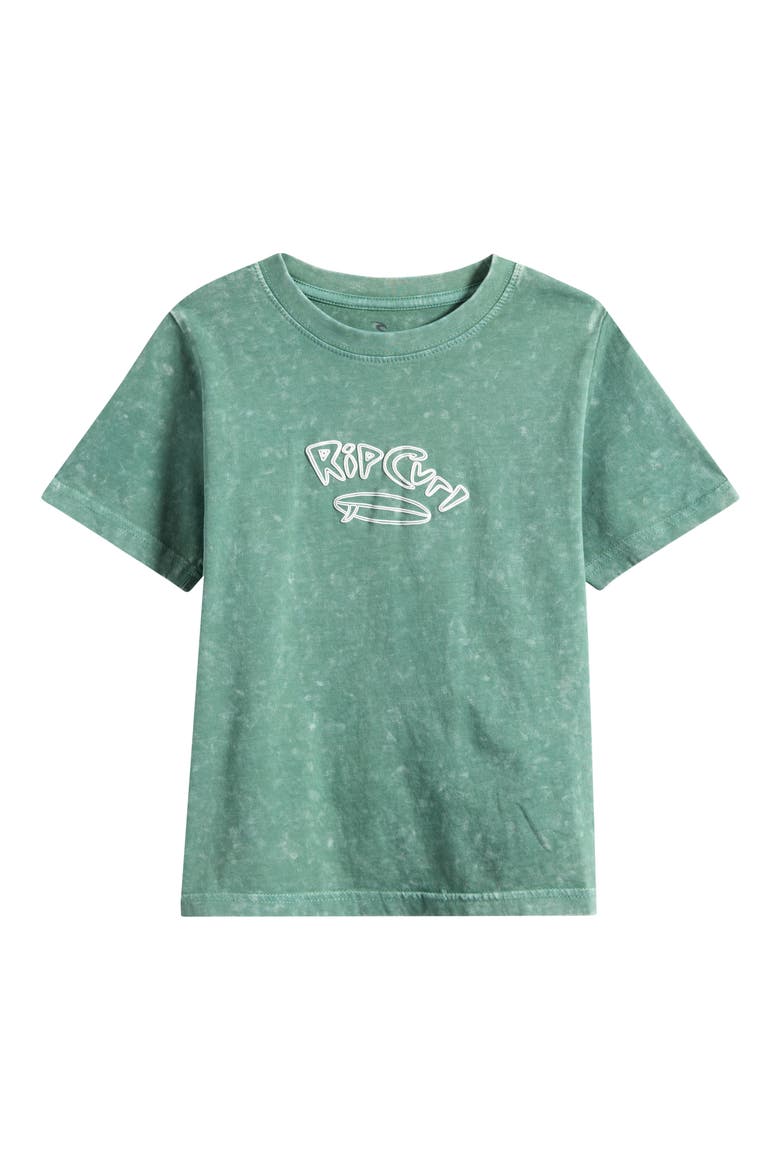 Kids' Ride the Wave Stonwashed Cotton Graphic T-Shirt, Main, color, ALOE