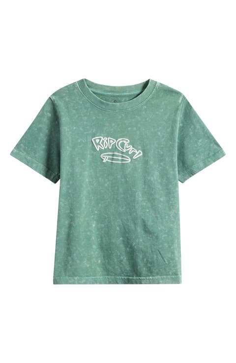 Kids' Ride the Wave Stonwashed Cotton Graphic T-Shirt (Toddler & Little Kid)
