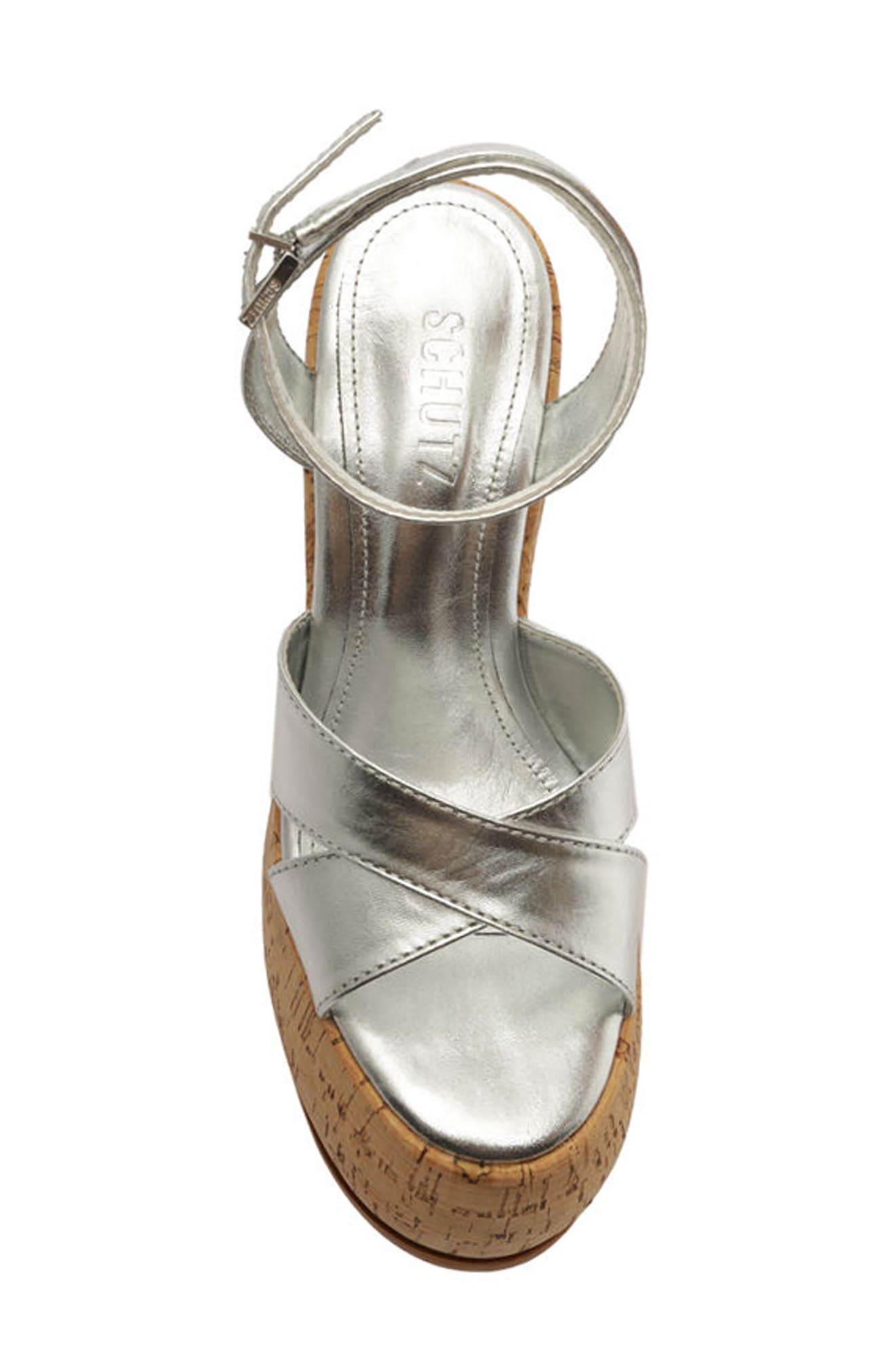 Schutz Pattie Ankle Strap Platform Sandal, Alternate, color, 