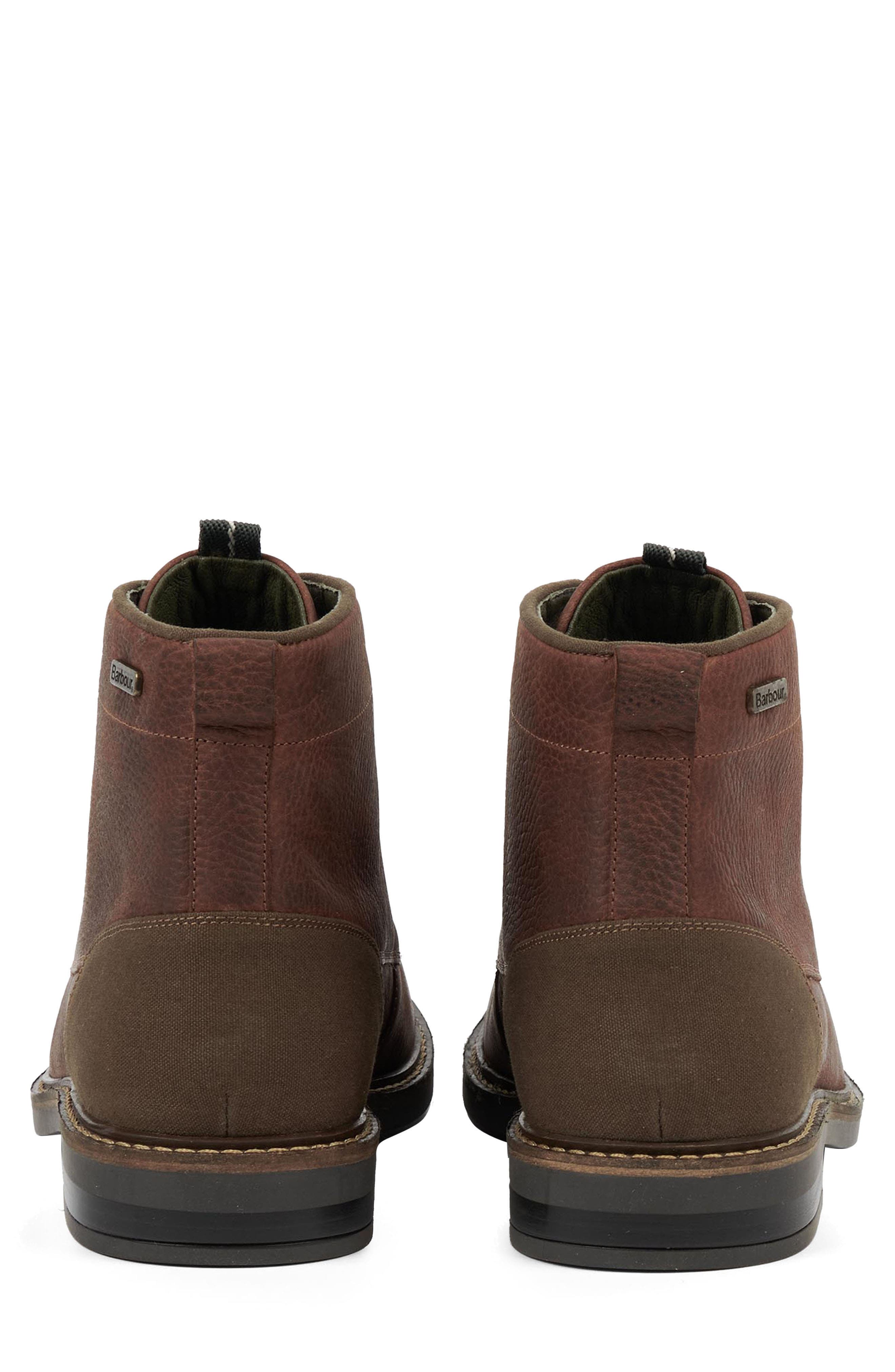 Barbour Deckham Plain Toe Boot, Alternate, color, Cedar