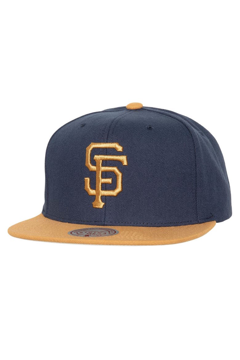 Men's Mitchell & Ness Navy San Francisco Giants Work It Snapback Hat, Main, color, Navy