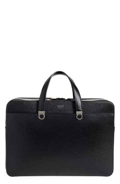 Trading Hammered Leather Briefcase
