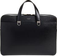 FERRAGAMO Trading Hammered Leather Briefcase