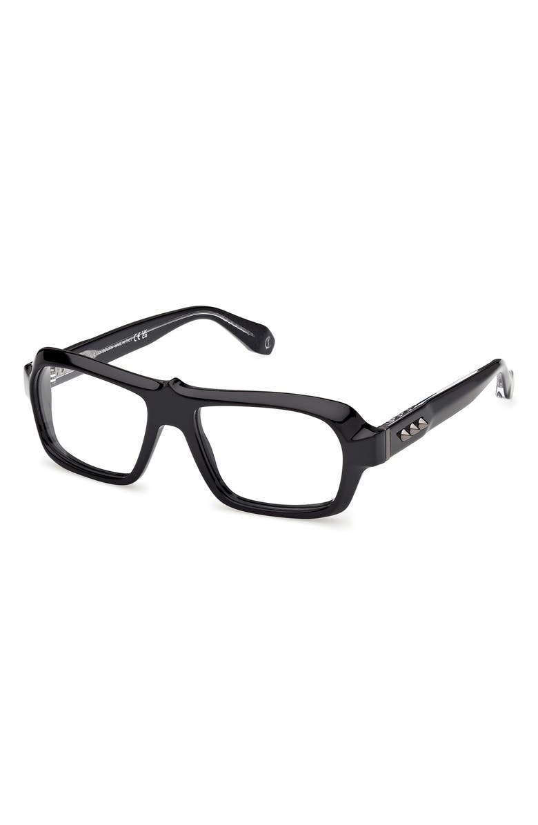 Christian Louboutin 55mm Rectangular Optical Glasses, Alternate, color, 