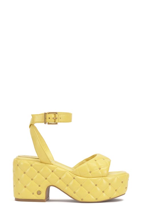 Vince Camuto Ellah Ankle Strap Platform Sandal In Lemoncello Ecoshe