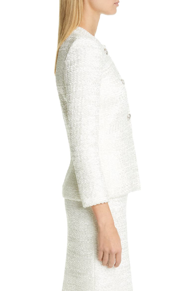 Ribbon Couture Float Knit Jacket, Alternate, color, WHITE