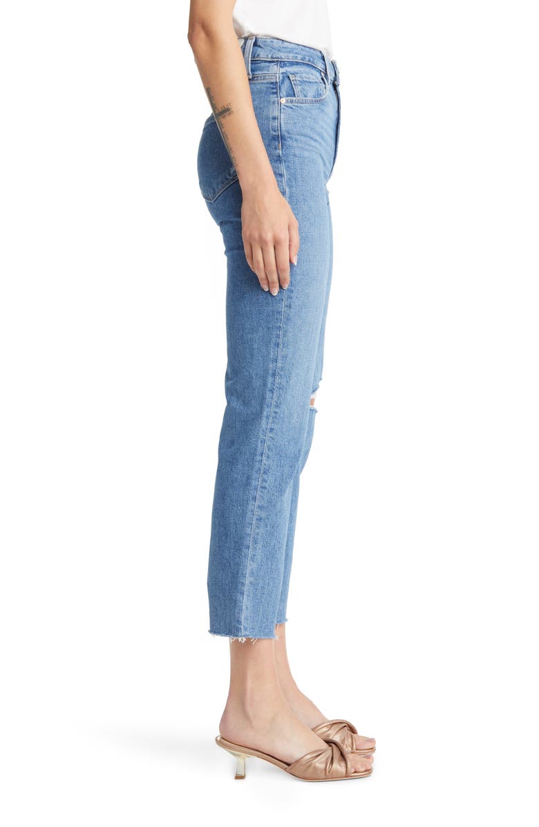 PAIGE Sarah Raw Hem Ankle Straight Leg Jeans, Alternate, color, Dandedest