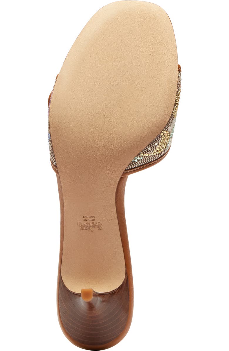 COACH Margot Crystal Signature Jacquard Kitten Heel Sandal, Alternate, color, Rainbow Multi