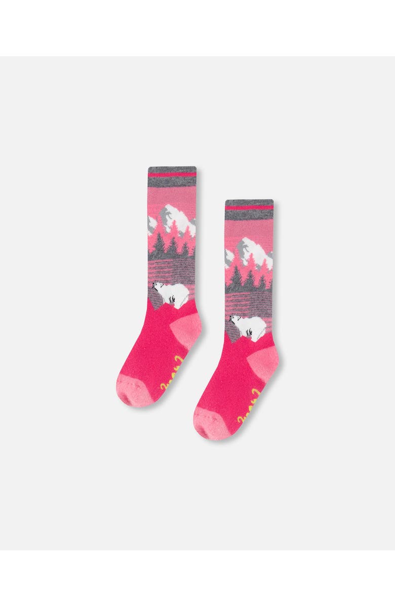 Deux par Deux Girl's Ski Socks Pink, Main, color, 