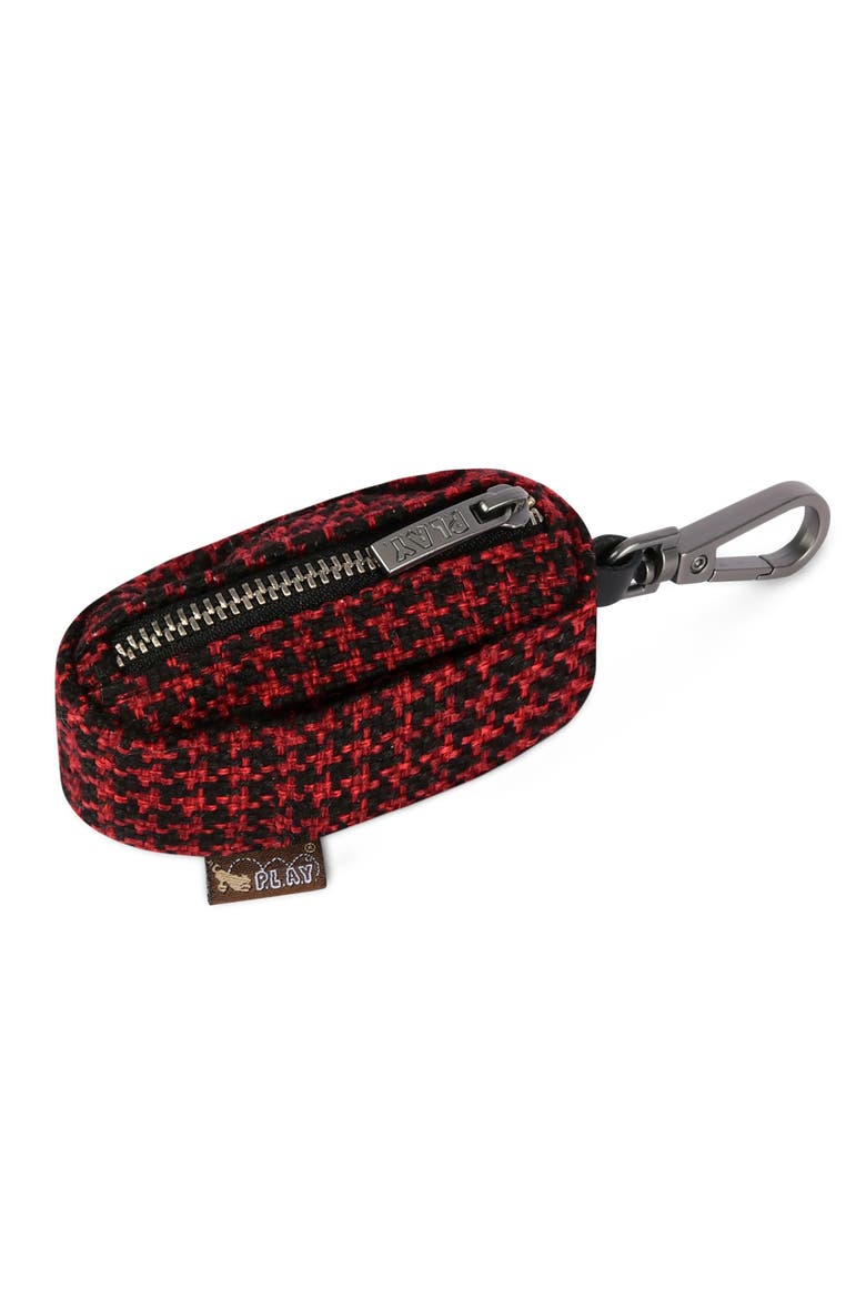 Proper Pup Poop Bag Dispenser, Houndstooth Red, Clipon, 15 Bags, Main, color, Multicolored