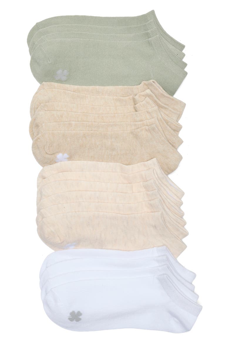 10-Pack Basic Heathered No Show Socks, Main, color, OATMEAL HEATHER