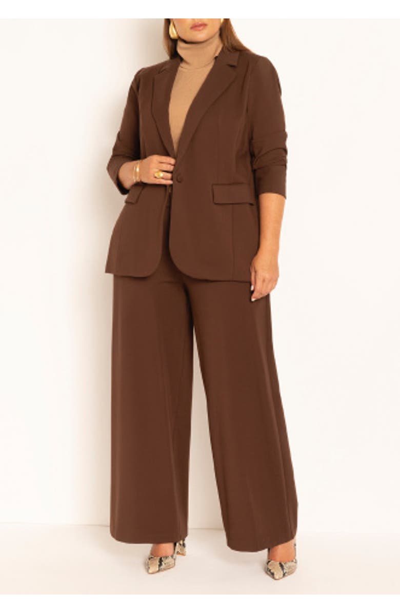 ELOQUII The Ultimate Stretch Wide Leg Pant, Alternate, color, Chicory Coffee