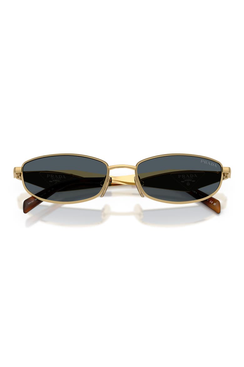 55mm Oval Sunglasses, Alternate, color, GOLD / DARK GREY