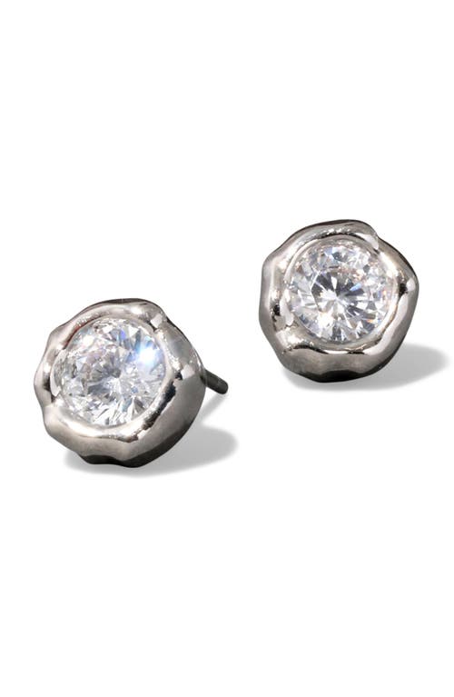 Alexis Bittar Asterales Molten Bezel Stud Earrings in Silver  product