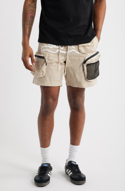 Running Dog Graphic Cargo Hiker Shorts