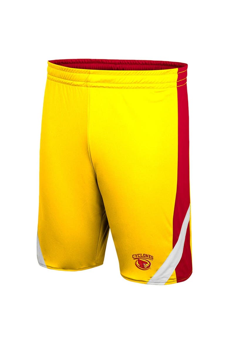 Men's Colosseum Cardinal/Gold Iowa State Cyclones Am I Wrong Reversible Shorts, Alternate, color, Cardinal