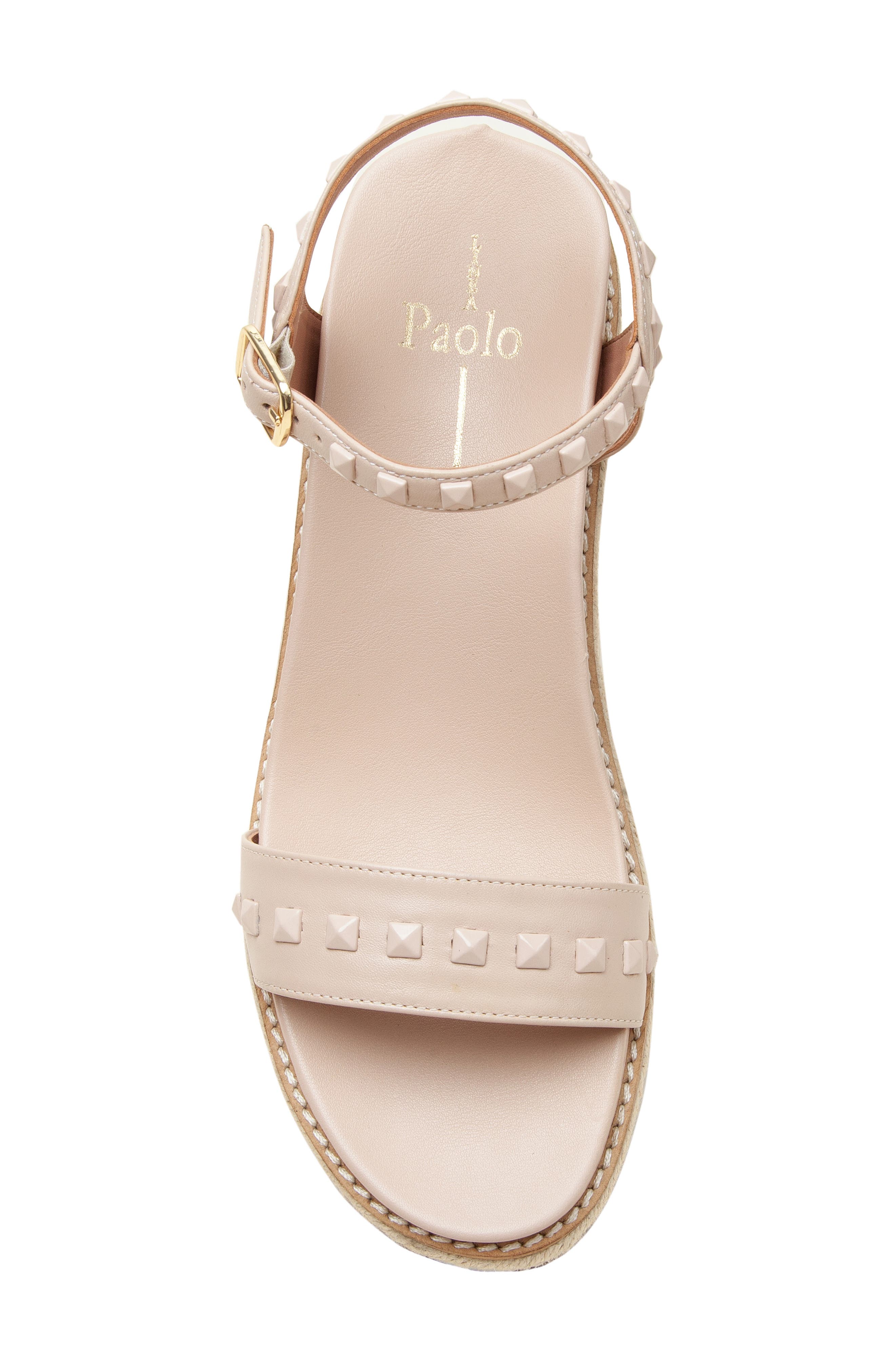 Linea Paolo Vichi Ankle Strap Espadrille Platform Wedge Sandal, Alternate, color, Blush Pink