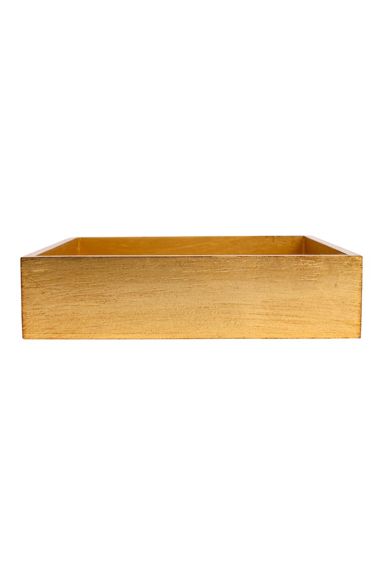 Florentine Wood Napkin Holder, Main, color, GOLD