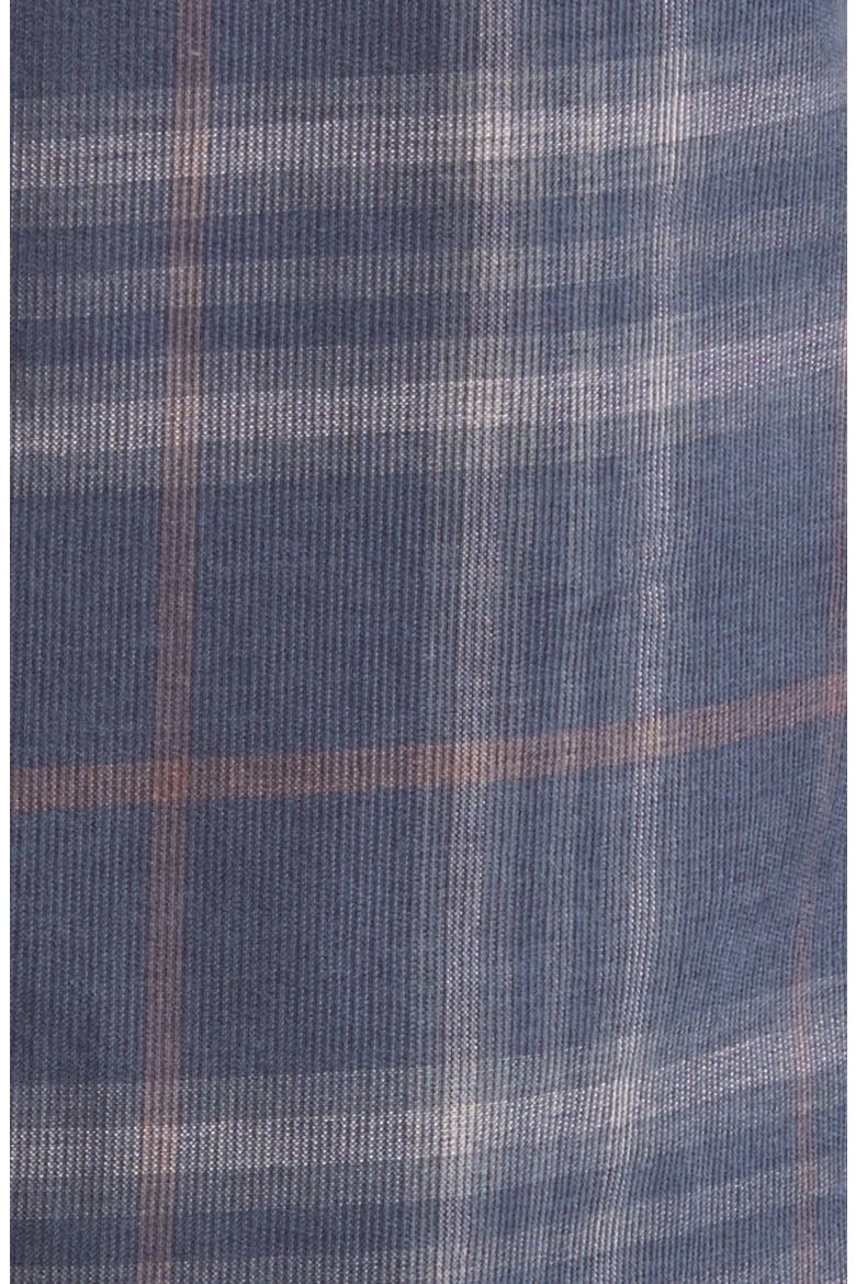 Plaid Corduroy Button-Up Shirt, Alternate, color, IRIS BLUE/ CHALK PINK