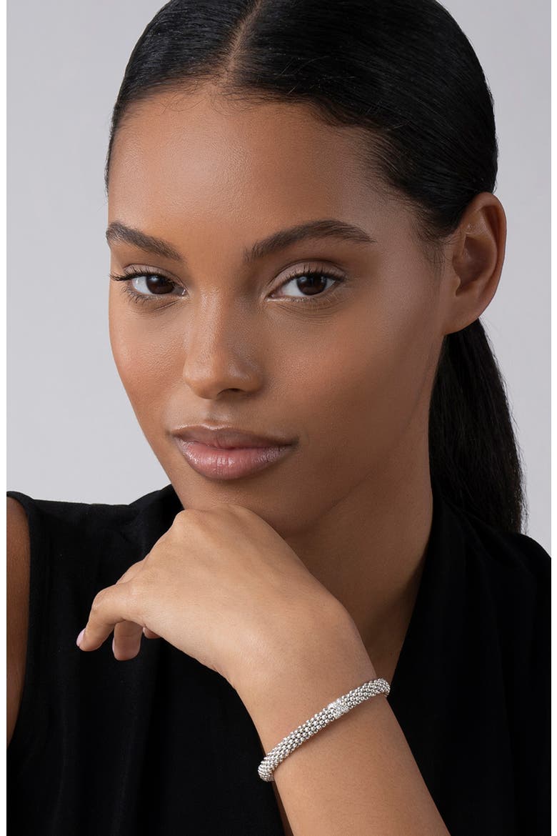 Signature Caviar Diamond Rope Bracelet, Alternate, color, STERLING SILVER