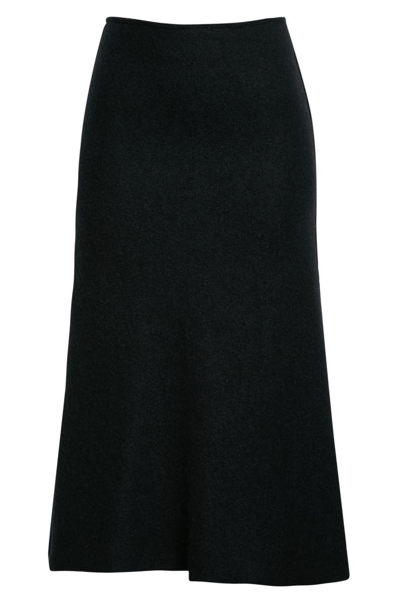 Jil Sander Felted Wool Blend Midi Skirt, Alternate, color, 