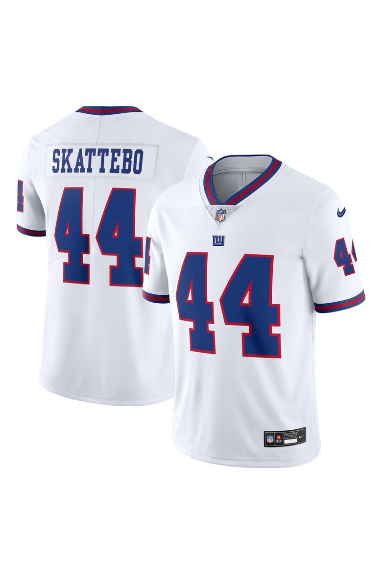 Men's Nike Cam Skattebo White New York Giants Vintage White Vapor Untouchable Stitched Limited Jersey, Main, color, White