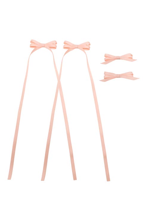 Ribbon Bow Clip Set (4pc)