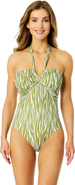 Anne Cole Women's Sierra Woodblock Twist Front One Piece Swimsuit