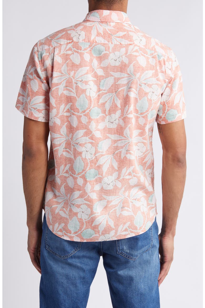 Breeze Short Sleeve Button-Down Shirt, Alternate, color, GINGER FLORAL