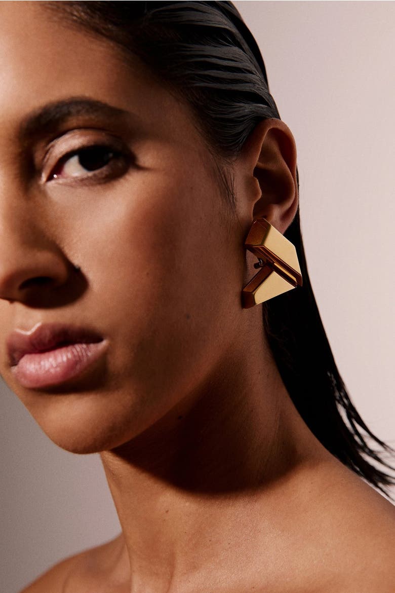Uk Earrings, Alternate, color, Gold
