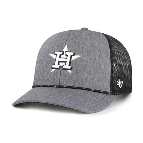 Men's '47 Charcoal Houston Astros Carbon Rope Trucker Adjustable Hat