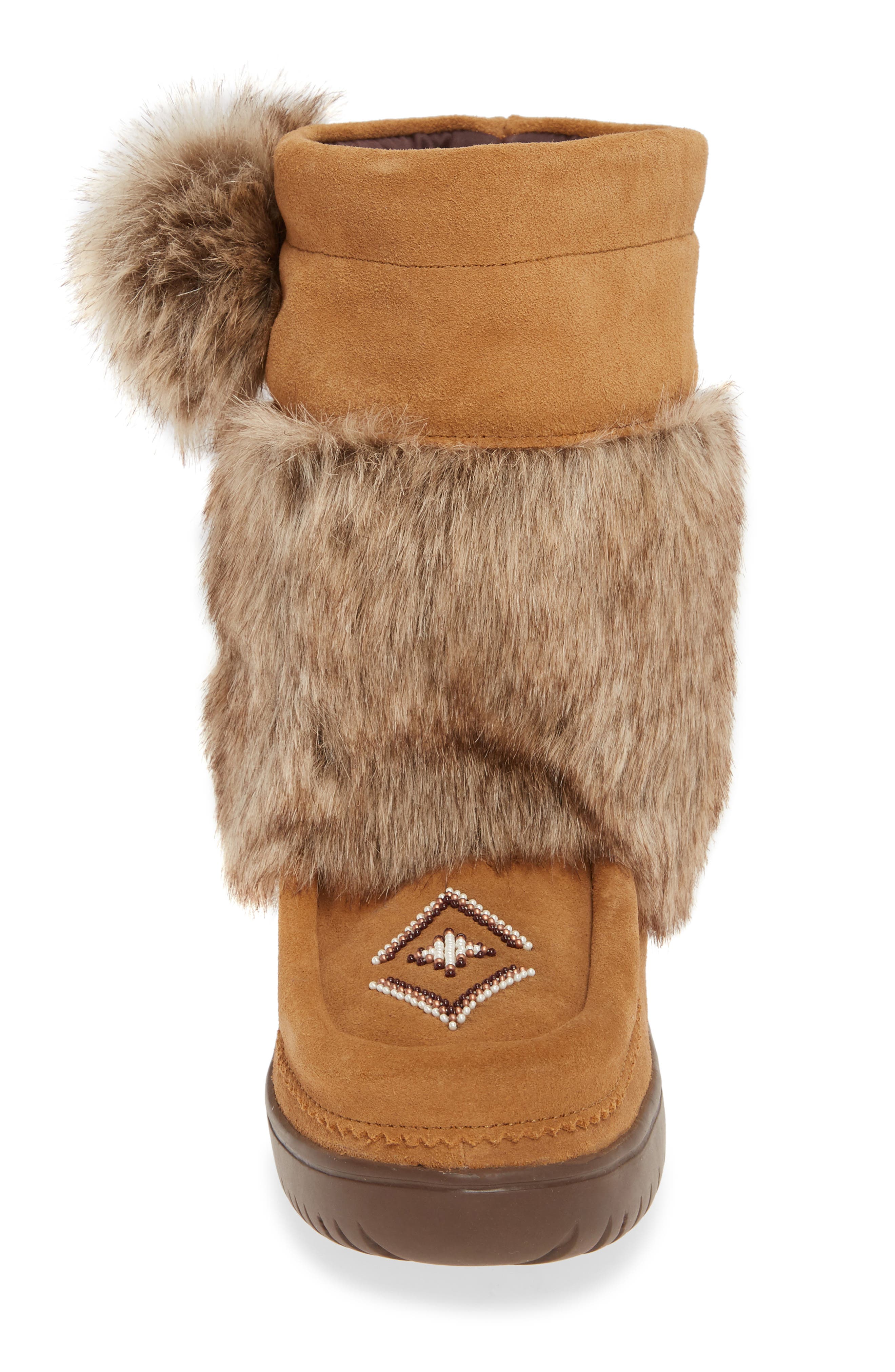 Mukluks Faux Fur & Waterproof Snow Boot, Alternate, color, OAK SUEDE