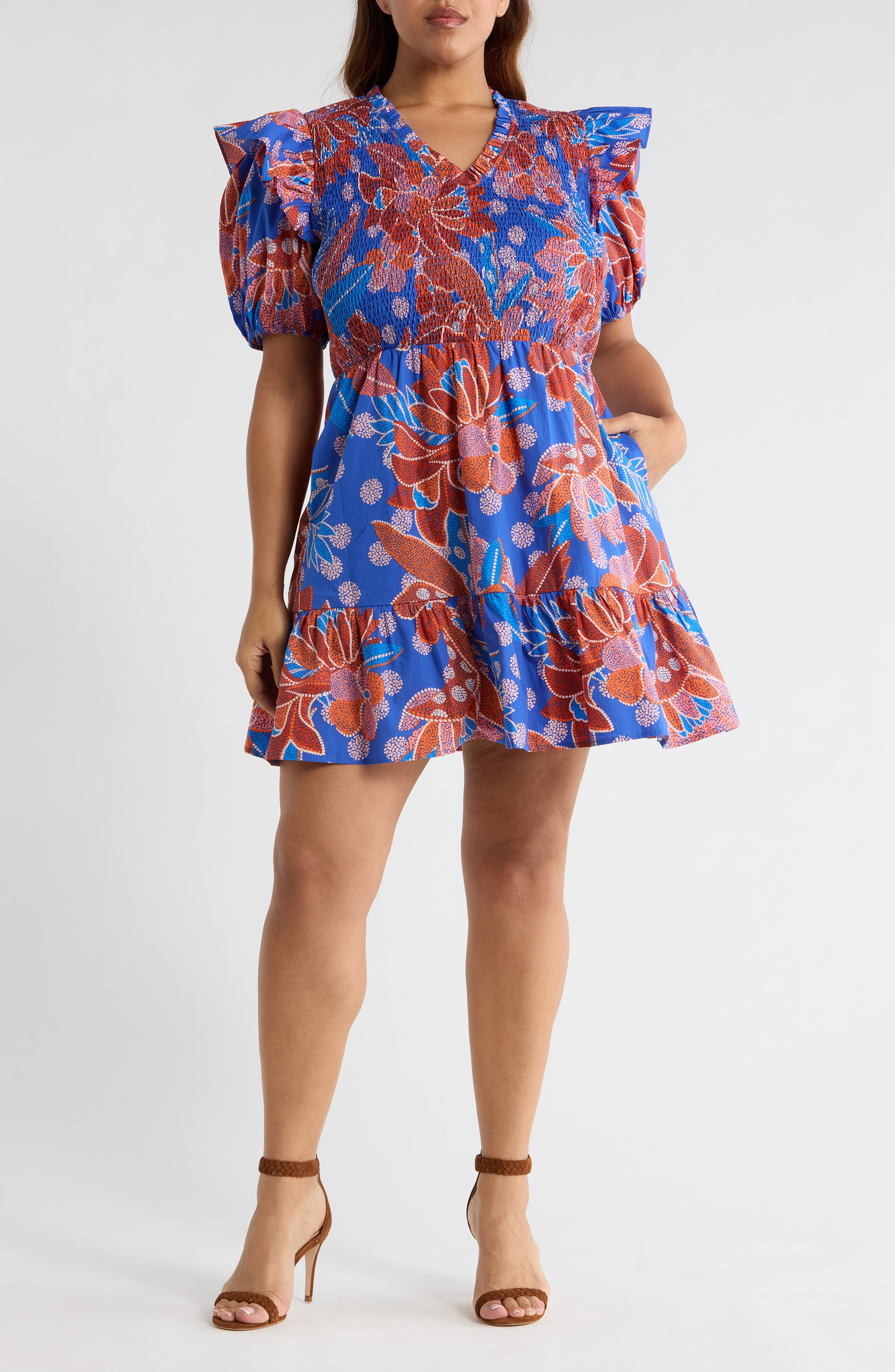 Amazonia Leones Smocked Dress