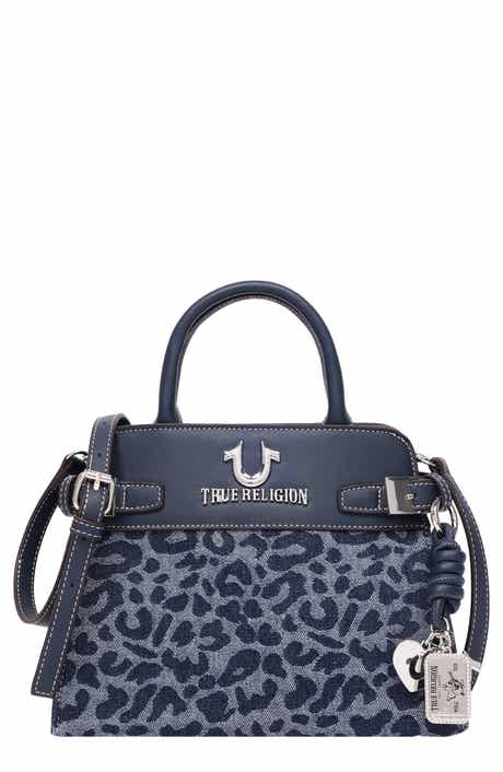 Beckham Leopard Denim Belted Tote