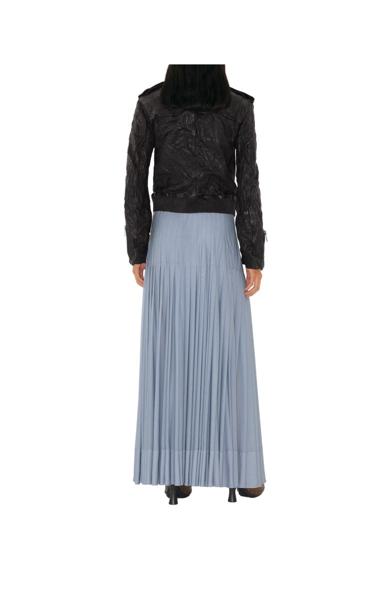 Burberry Leather Biker Jacket, Alternate, color, Black