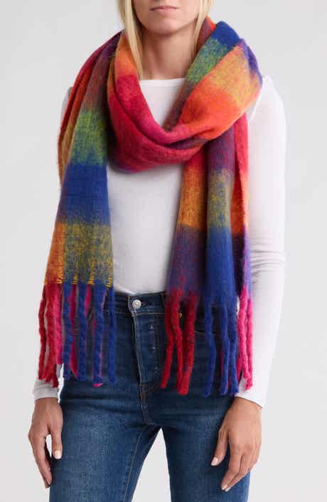 Steve Madden Brushed Plaid Blanket Scarf