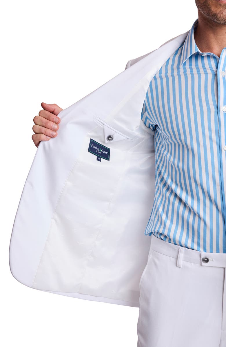 PAISLEY & GRAY Dover Slim Fit Sport Coat, Alternate, color, White Sharkskin