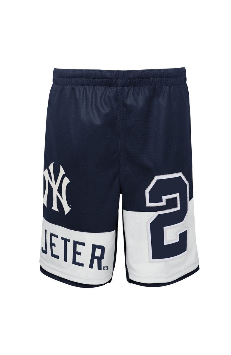 Outerstuff Youth Derek Jeter Navy New York Yankees Pandemonium Name & Number Shorts, Alternate, color, Navy