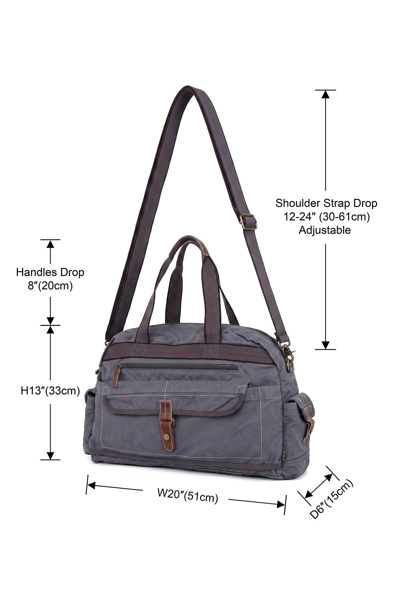 Atona Canvas Weekend Bag, Alternate, color, GREY