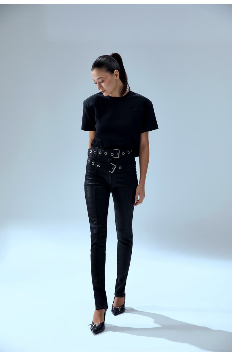PCFG Your *Itch Two Belt Denim Pant, Alternate, color, Black