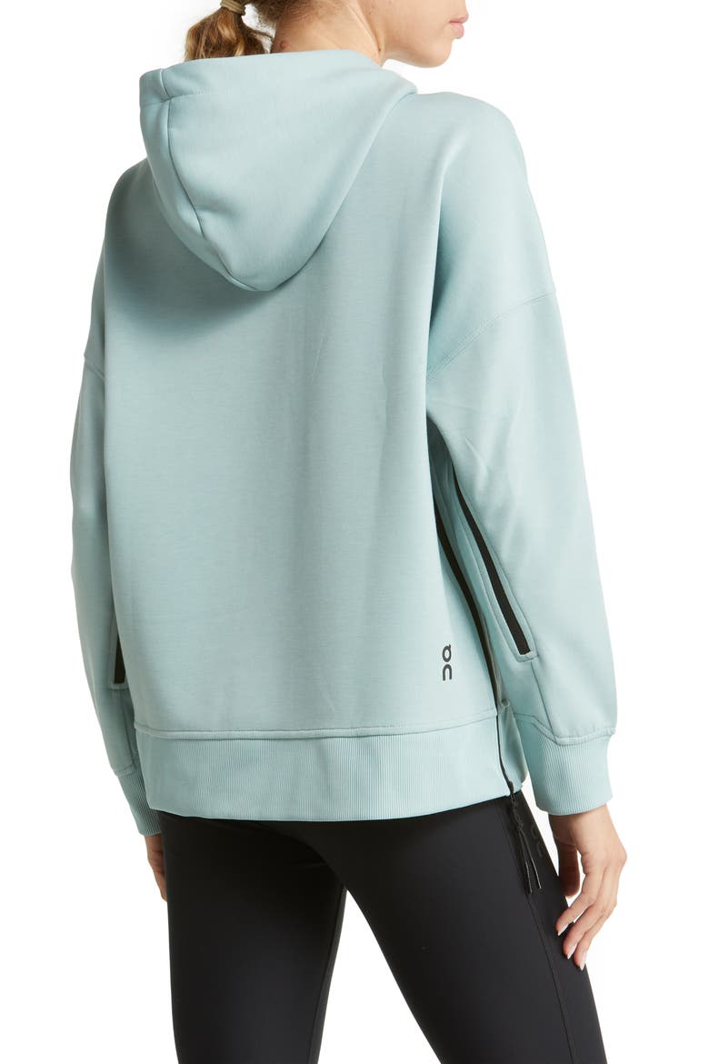Recycled Polyester Blend Hoodie, Alternate, color, SEA