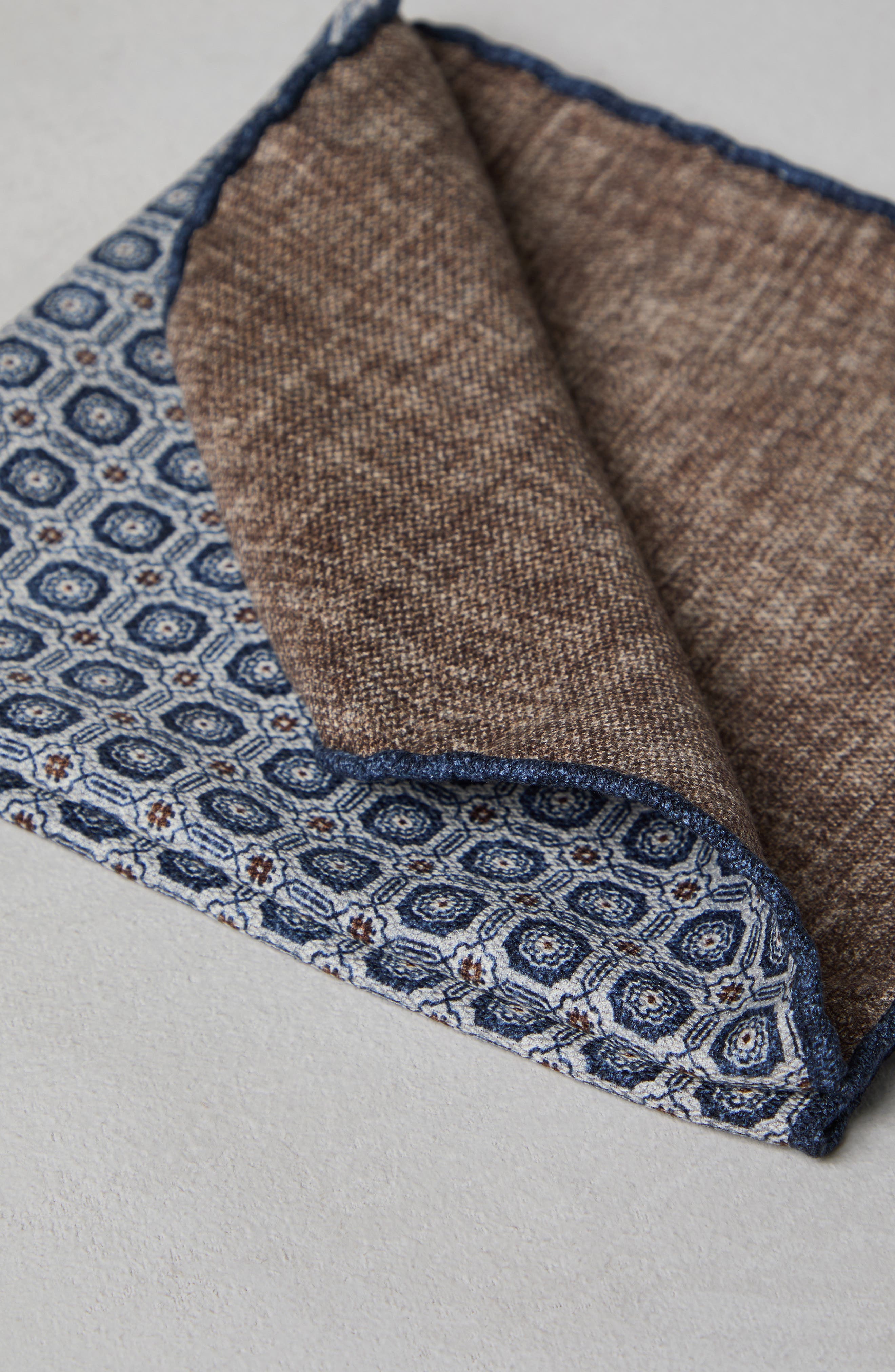 Brunello Cucinelli Silk pocket square with pattern (Men) | Nordstrom