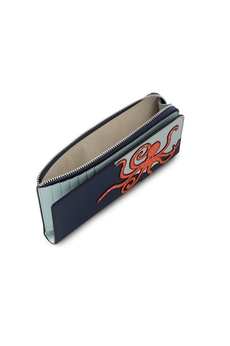 Chilworth Street - Octopus Large Zip Around Wallet, Alternate, color, Naval