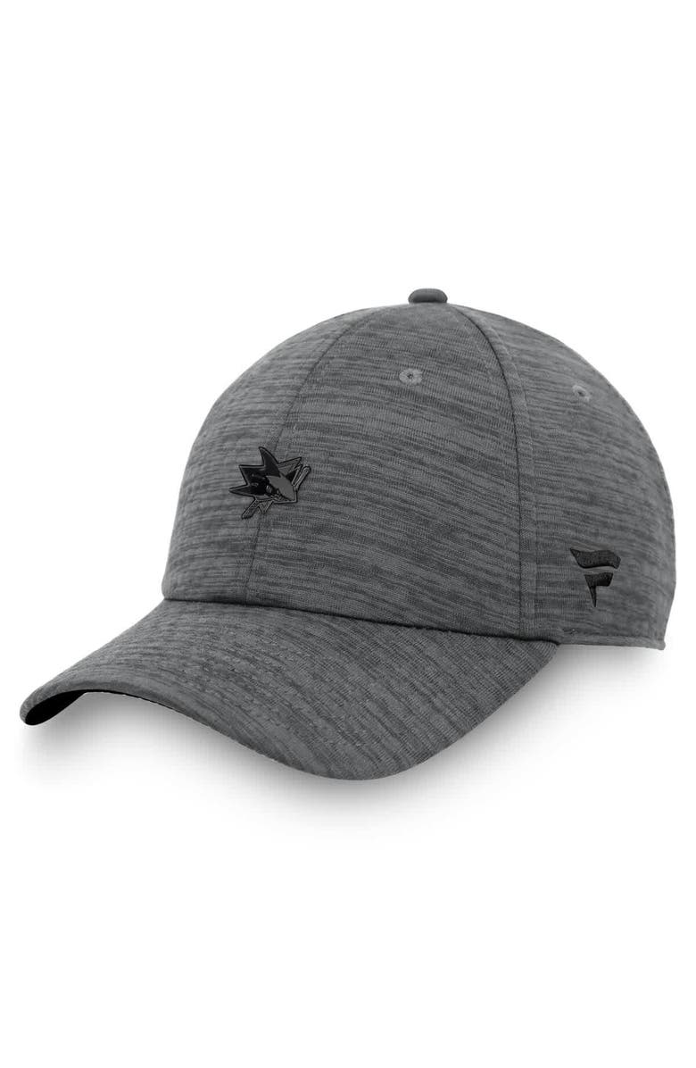 FANATICS Men's Fanatics  Heather Charcoal San Jose Sharks Authentic Pro Road Adjustable Hat, Main, color, Heather Charcoal