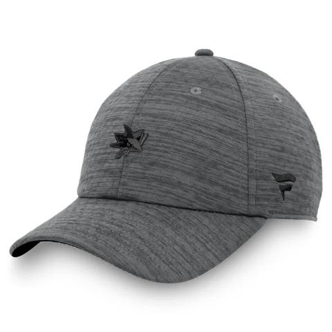 Men's Fanatics  Heather Charcoal San Jose Sharks Authentic Pro Road Adjustable Hat
