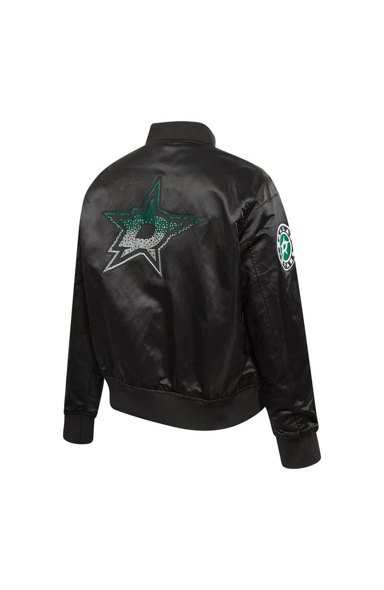 PRO STANDARD Women's Pro Standard Black Dallas Stars Rhinestone Jewels Satin Full-Snap Jacket, Alternate, color, Black