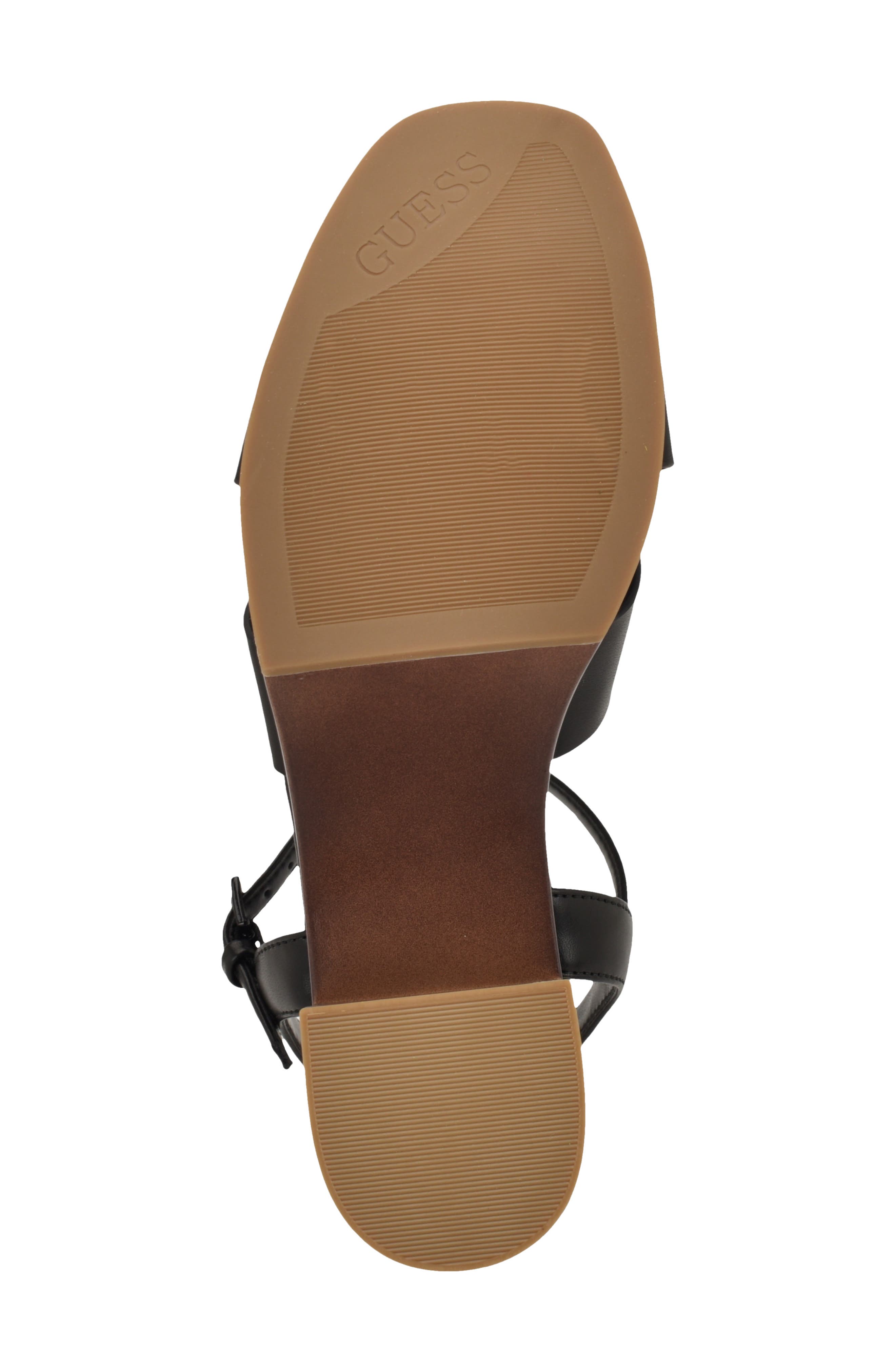 GUESS Qeelin Ankle Strap Platform Sandal, Alternate, color, Black