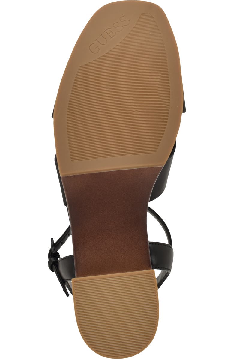 GUESS Qeelin Ankle Strap Platform Sandal, Alternate, color, Black