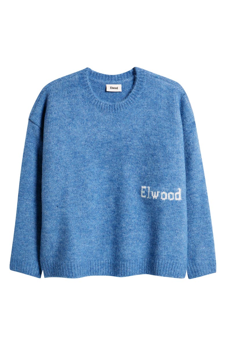 Elwood Oversize Crewneck Sweater, Alternate, color, Blue