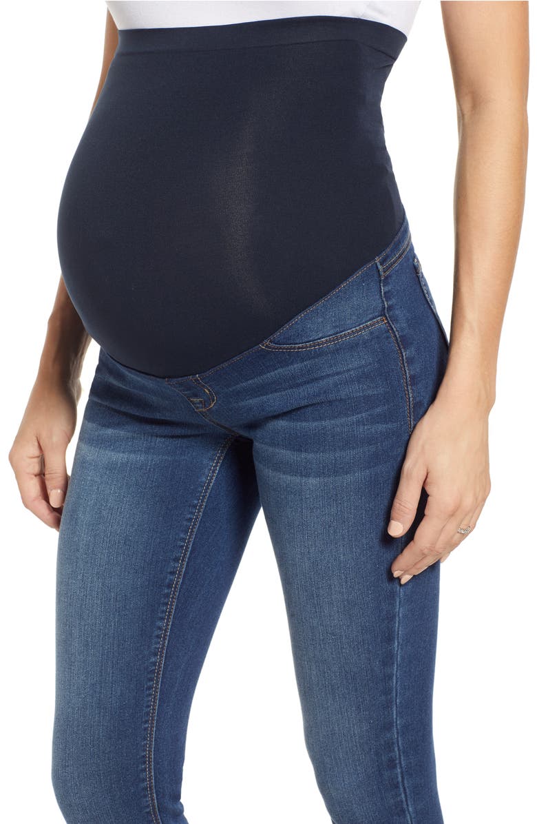1822 Denim Stretch 360 Ankle Skinny Maternity Jeans, Alternate, color, 